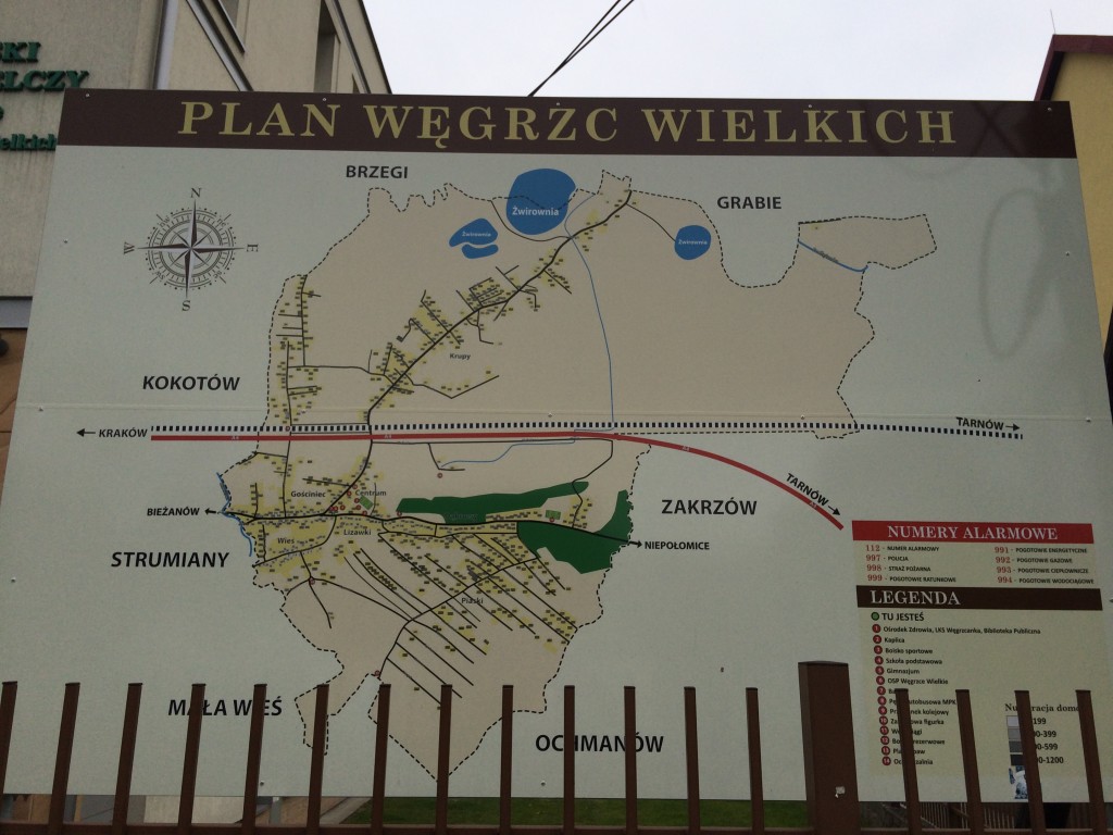 Mapa Wegrzce Wielkie