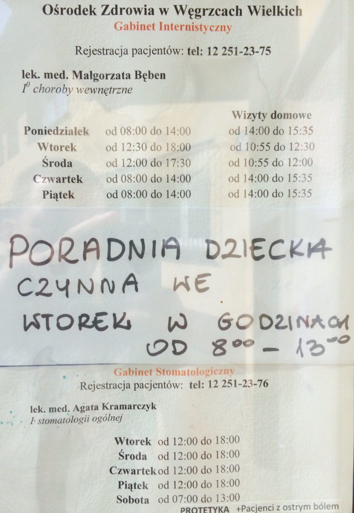 osrodek zdrowia wegrzce wielkie